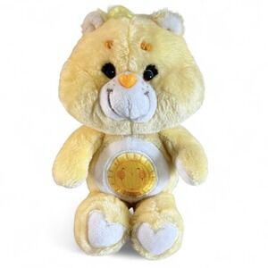 Vintage 1983 Kenner Care Bears Funshine Bear Plush 13" Yellow Sun Belly Toy